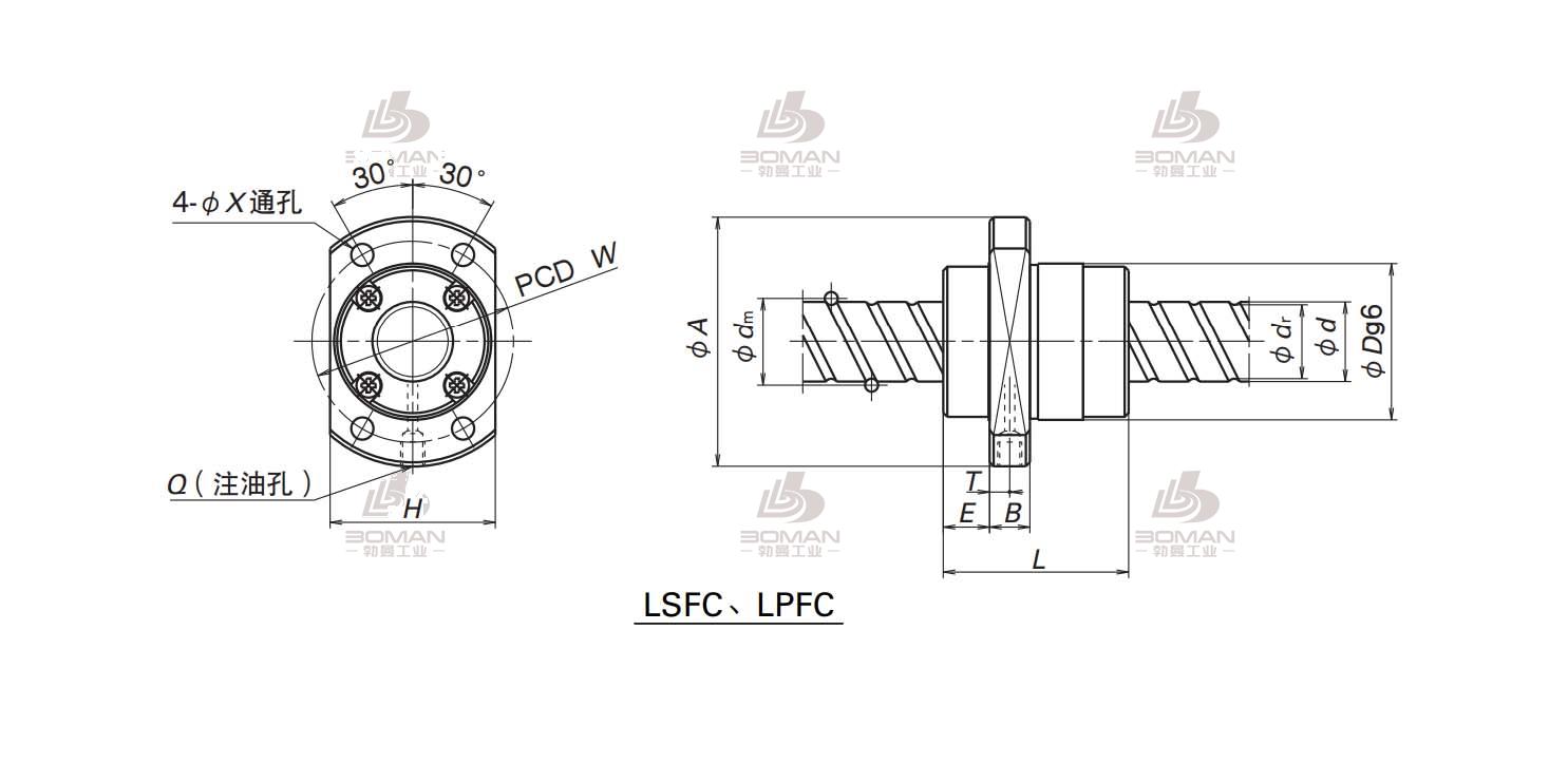 LPFC2525-6-NSK LSFC滚珠丝杠