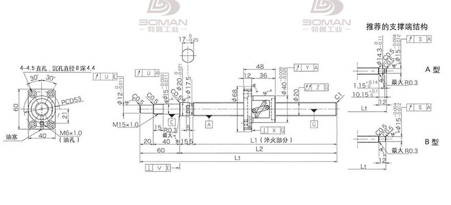 KURODA GP2005DS-BALR-0605B-C3F 黑田滚珠丝杠销售
