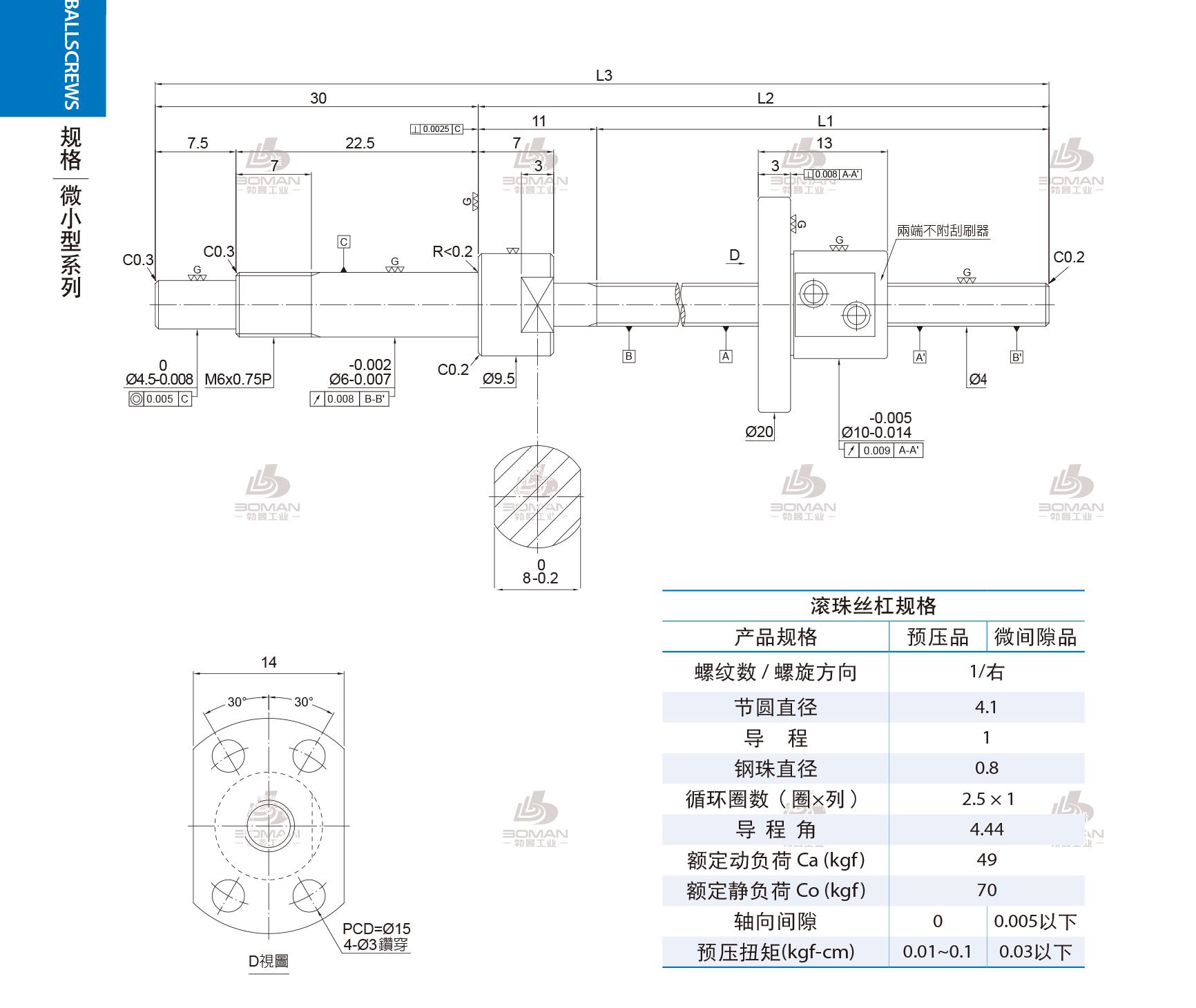 PMI FSM0401-C3-1R-0105 pmi丝杆线轨中国代理